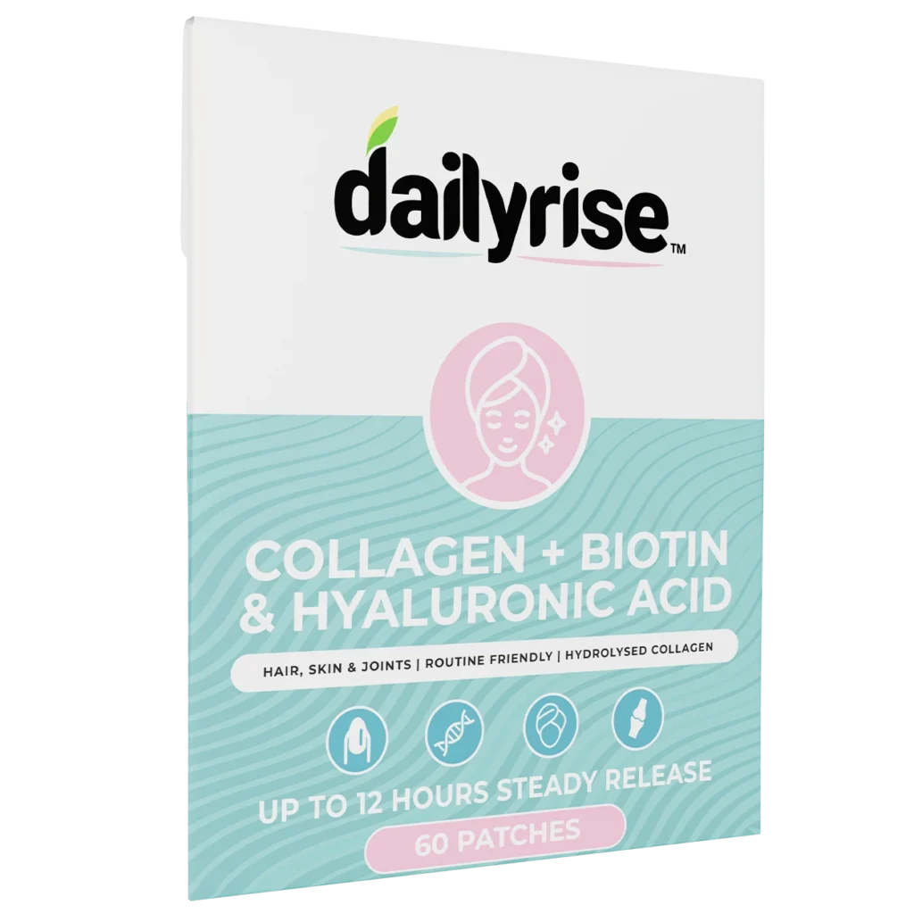 Collagen Biotin and Hyaluronic Acid Patches Dailyrise Hair Skin Joints Hydrolysed Collagen