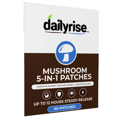 Mushroom Patches 5-in-1 Patches Dailyrise Lions Mane Cognitive Support Mushroom Blend Stress Relief